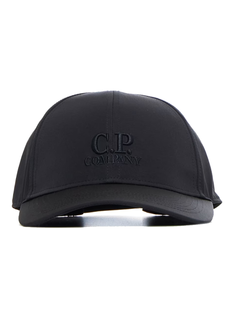 C.P. Company Black Nylon Baseball Cap