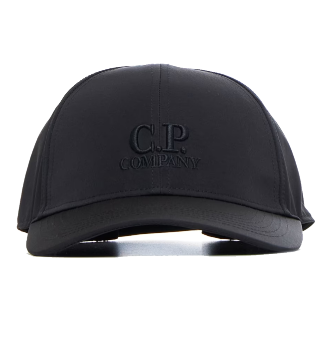 C.P. Company Black Nylon Baseball Cap