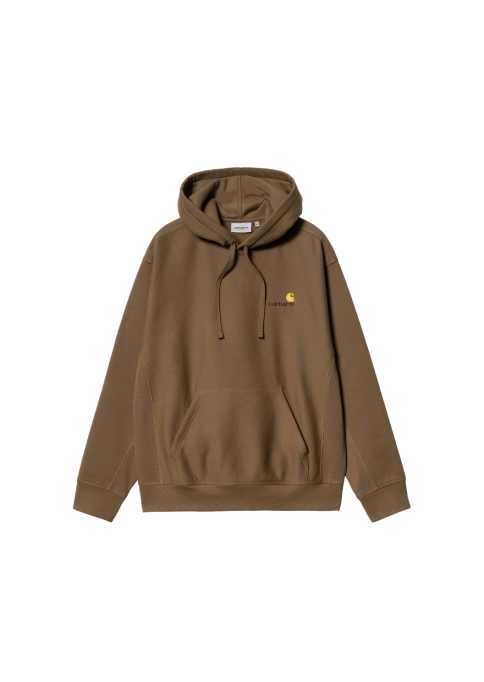 Carhartt Hooded American Script Sweat Lumber