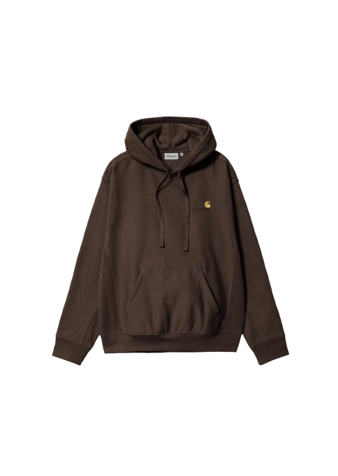 Carhartt Hooded American Script Sweat Tobacco