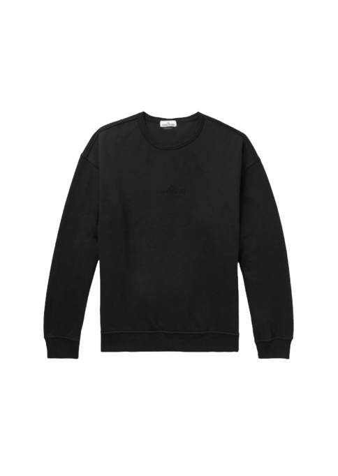 Stone Island Logo Patch Sweatshirt Black