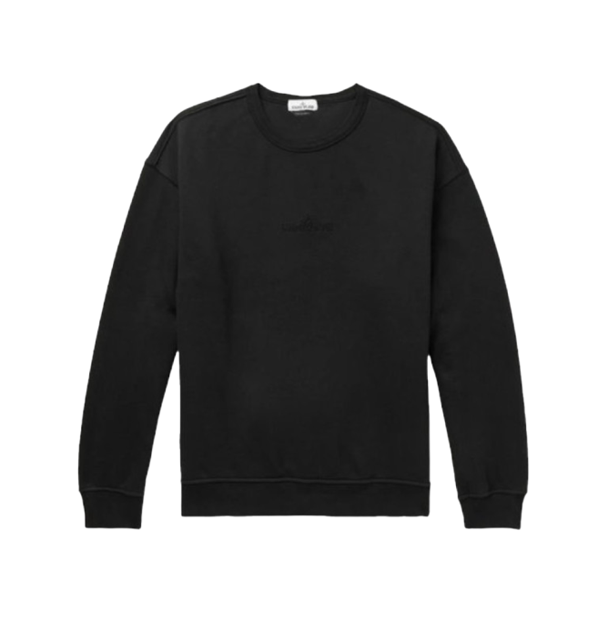 Stone Island Logo Patch Sweatshirt Black