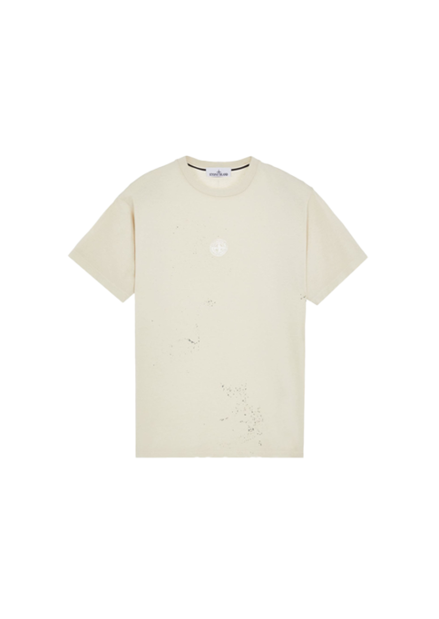 Stone Island Cream Logo T-shirt