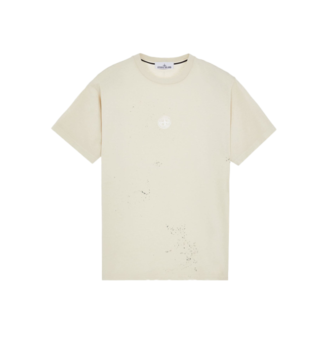 Stone Island Cream Logo T-shirt