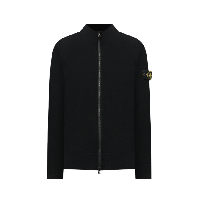 Stone Island Wool Sweatshirt With Zip