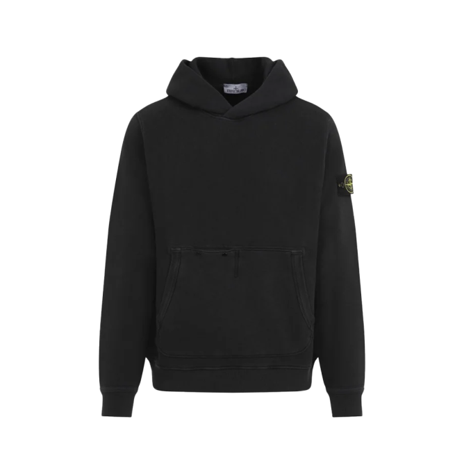 Stone Island Compass Patch Hoodie Black