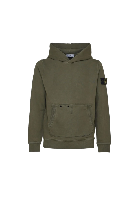 Stone Island Compass Patch Hoodie Olive Green