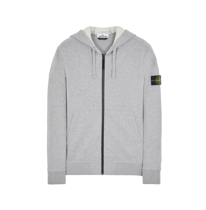 Stone Island Zip Hoodie Grey