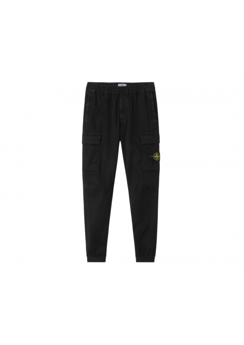 Stone Island Black Cotton Pants