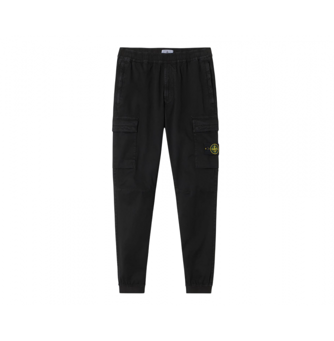 Stone Island Black Cotton Pants