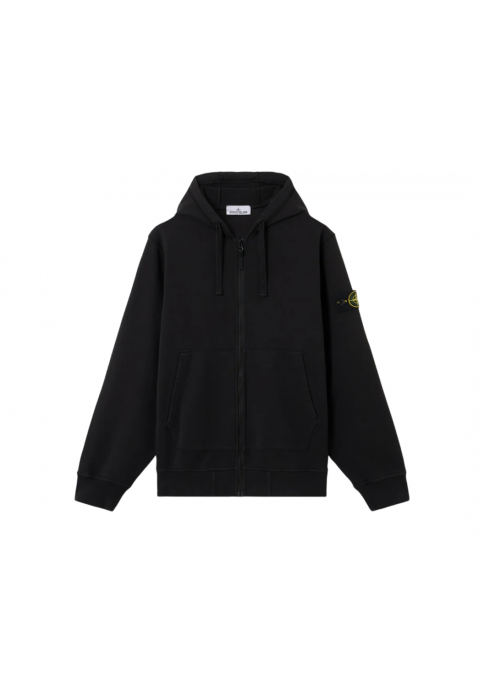 Stone Island Zip Hoodie Black