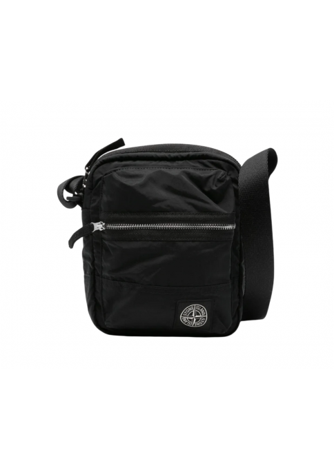 Stone Island Logo Patch Zipped Messenger Bag