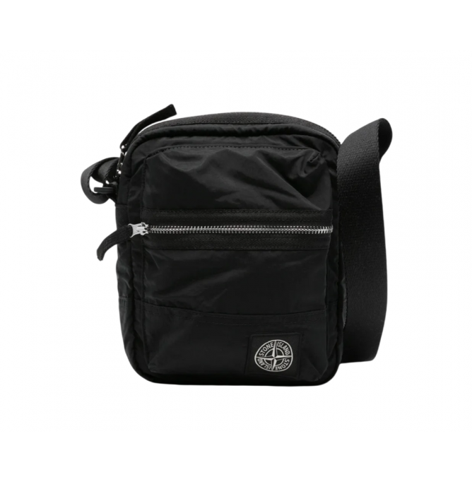 Stone Island Logo Patch Zipped Messenger Bag