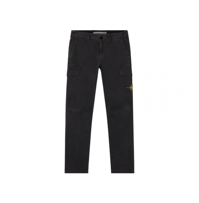 Stone Island Organic Cotton Stretch Broken Twill 'Old' Effect