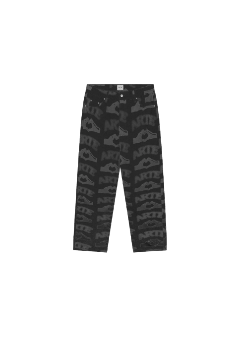 Arte Heart Print Pants Laser