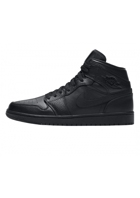 Кросівки чоловічі Jordan 1 Mid Triple Black (554724-091)