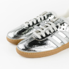 Жіночі кросівки Adidas Samba OG Silver Metallic Cracked Leather