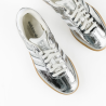 Жіночі кросівки Adidas Samba OG Silver Metallic Cracked Leather