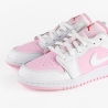 Жіночі кросівки Nike Air Jordan 1 Low Pink Foam Fire Red White (GS)