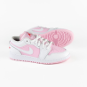 Жіночі кросівки Nike Air Jordan 1 Low Pink Foam Fire Red White (GS)