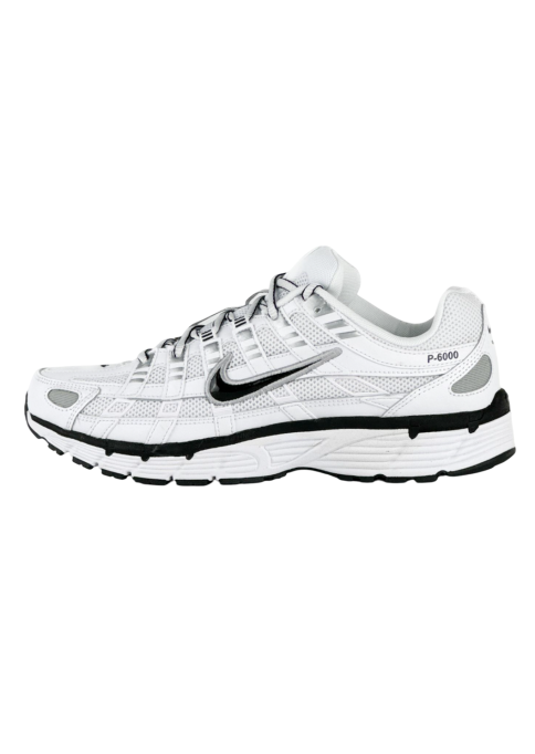 Nike P-6000 White Metallic Silver Black
